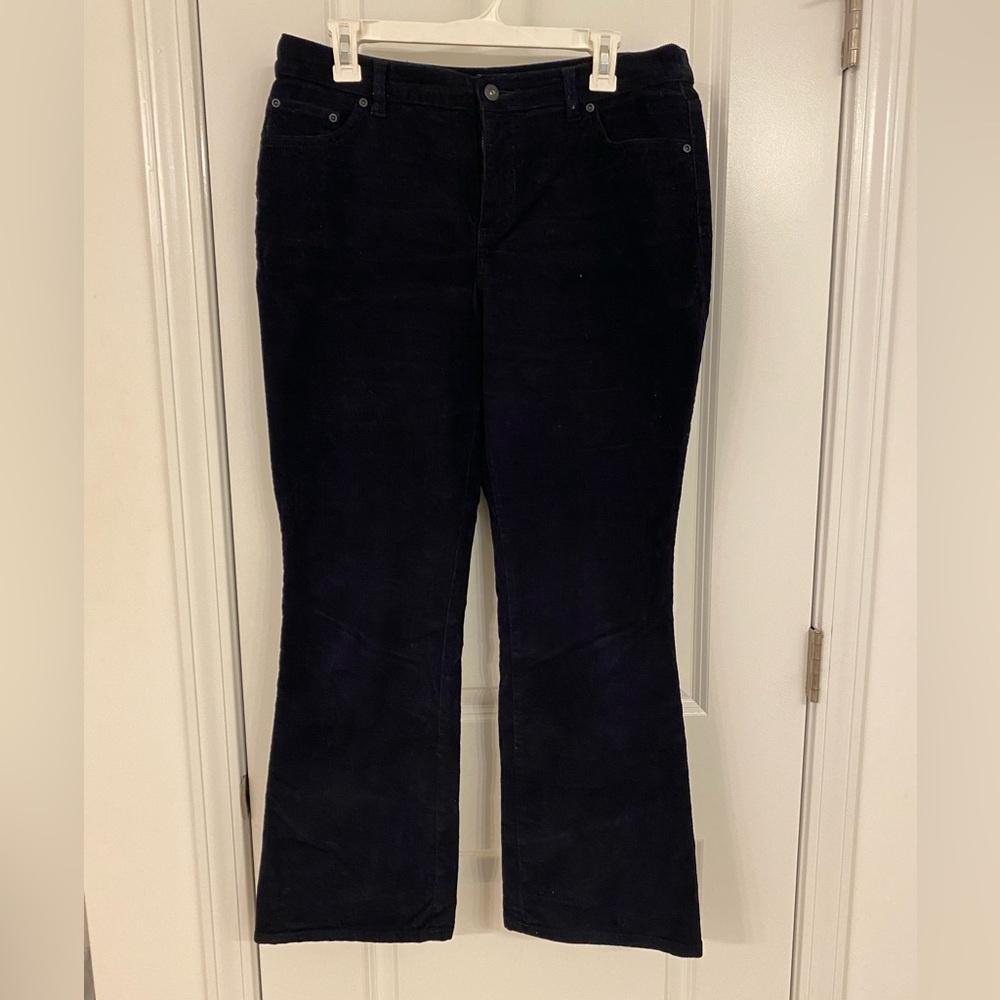 Black St. John’s Bay straight leg corduroy pants
